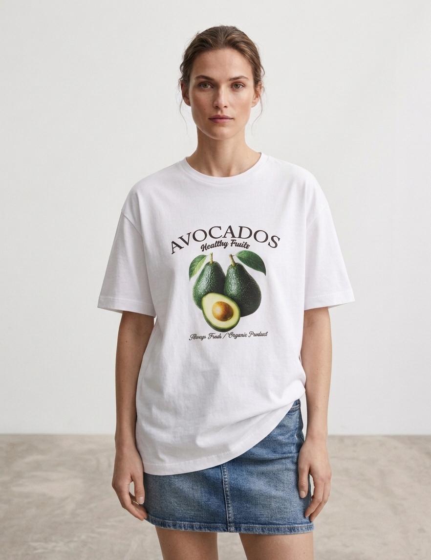 11057 AVOCADOS BASKI TSHİRT